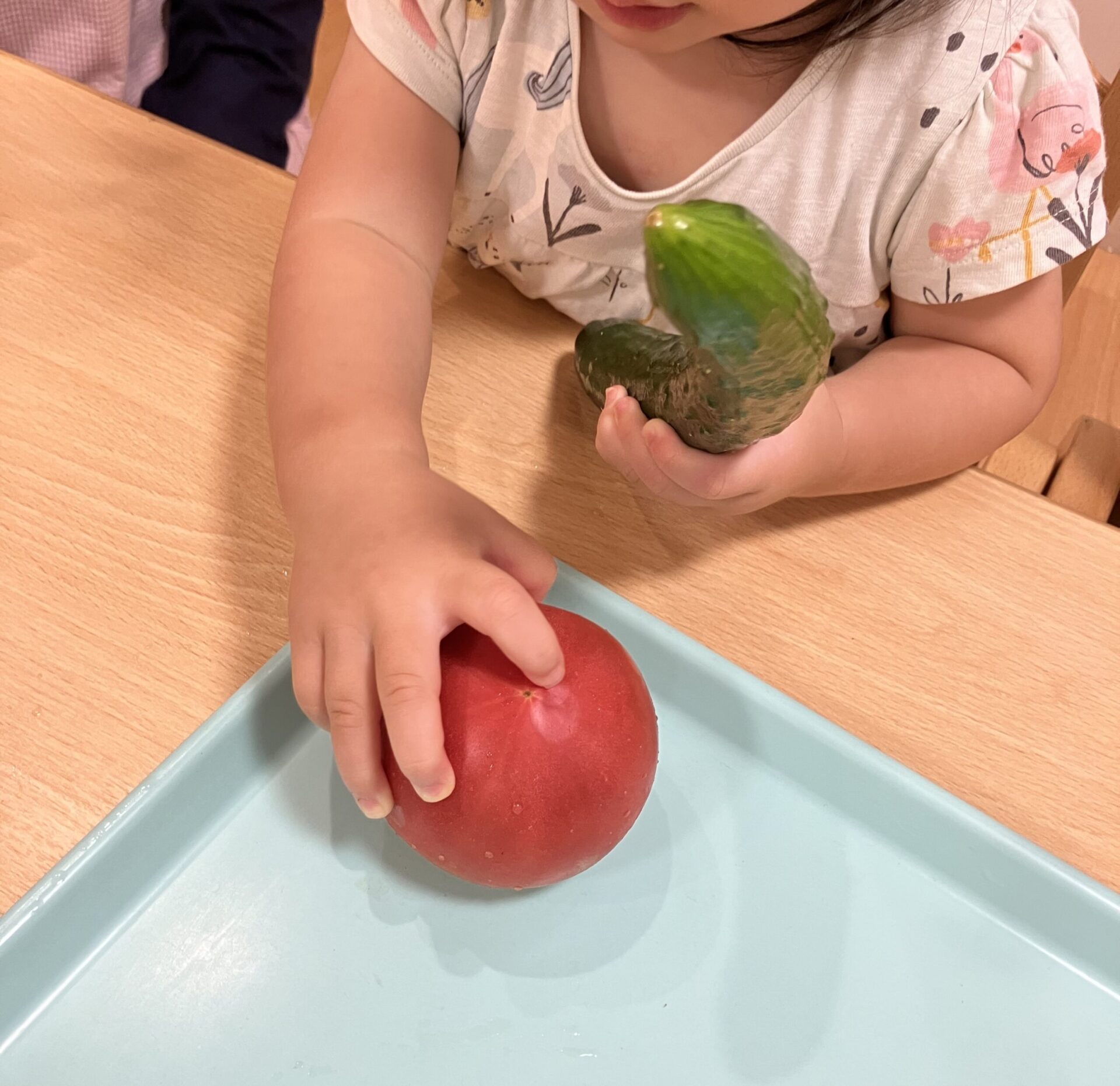 ⁂7月の食育活動～０歳クラス～
