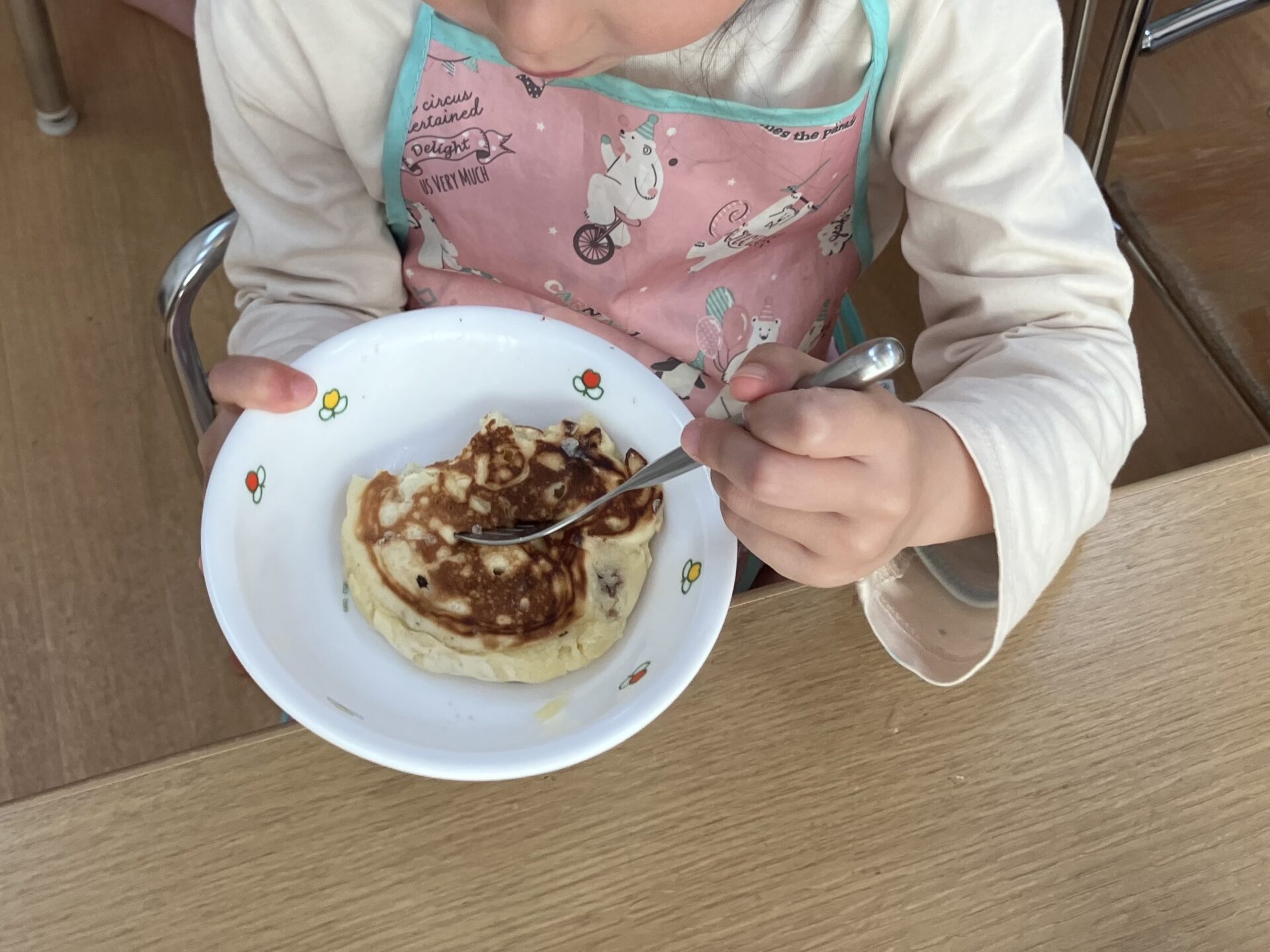 ⁂５歳児食育　ホットケーキ作り♪