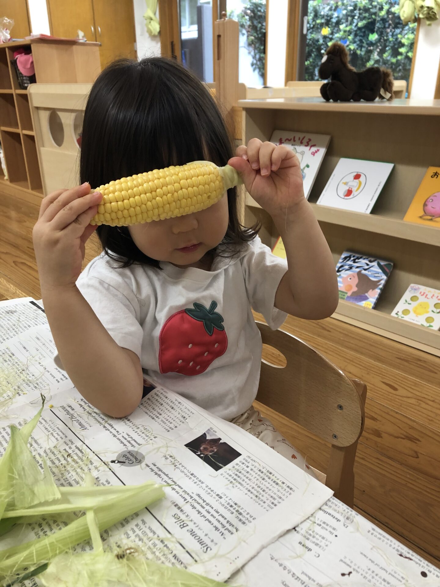 ⁂とうもろこしの皮むき