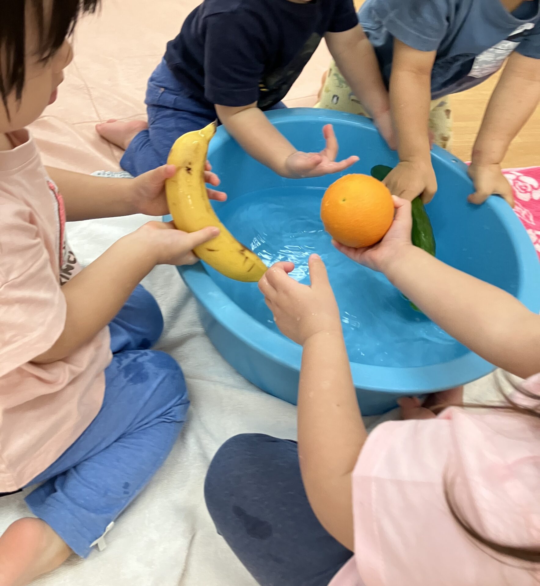 ⁂食べ物の観察　～浮かぶかな？沈むかな？～