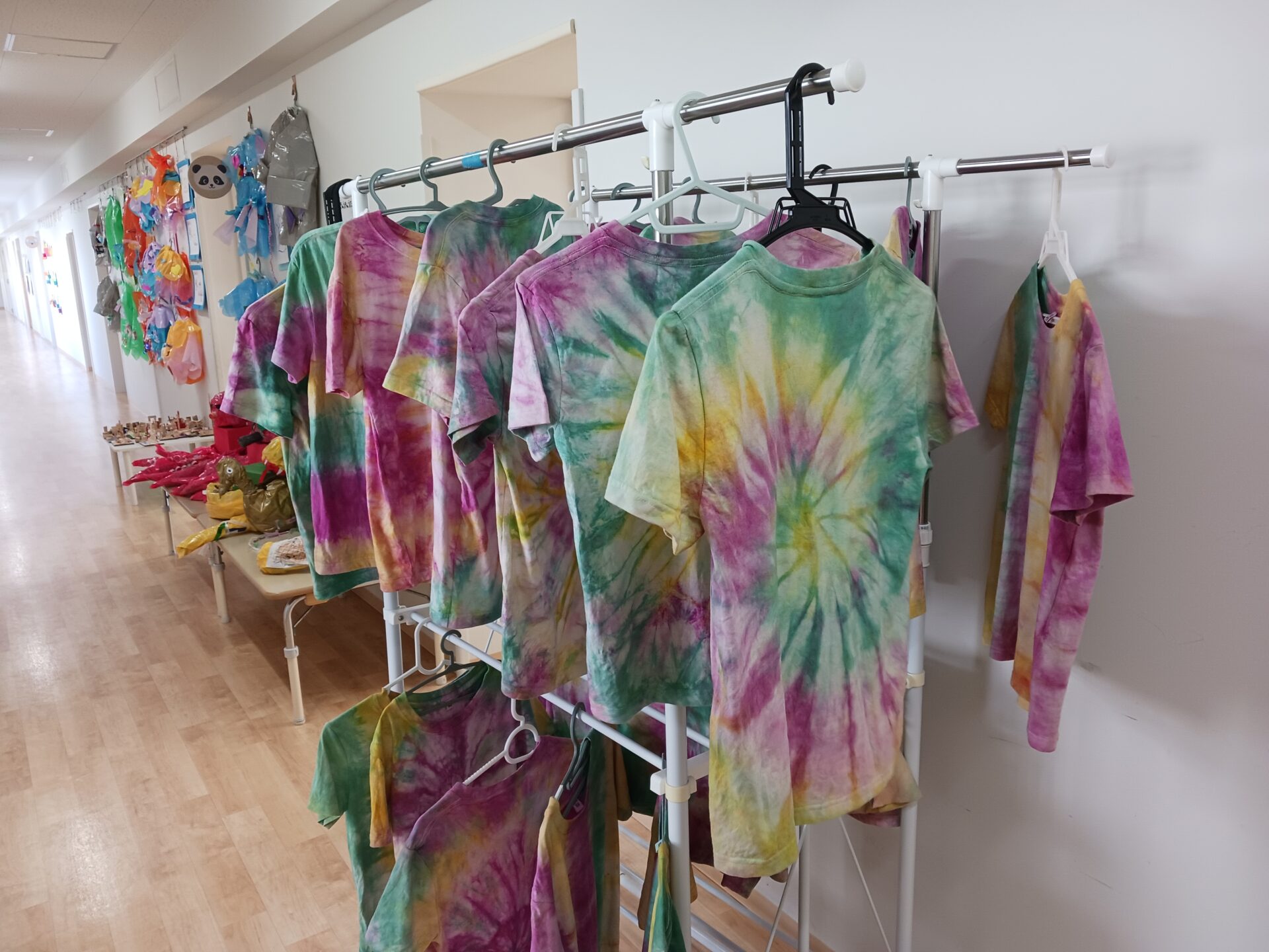 5歳児タイダイ染め