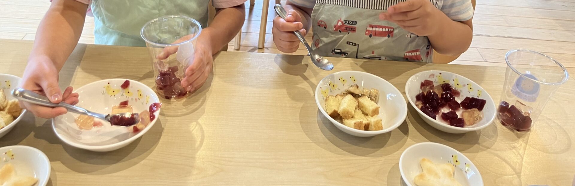 6月の食育活動（ぱんだ組、きりん組、らいおん組）