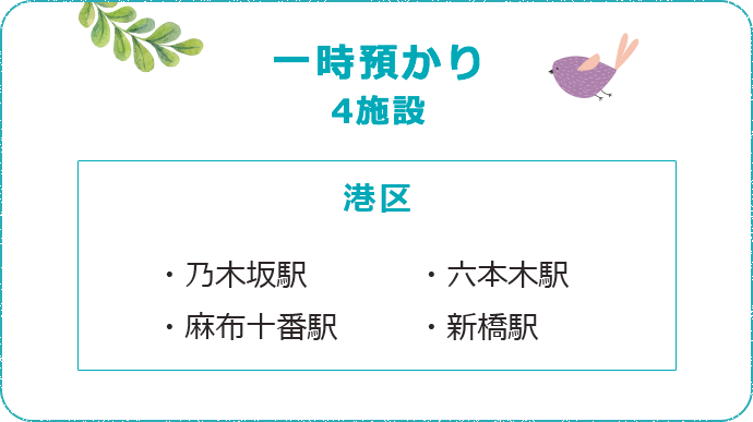 一時預かり 4施設